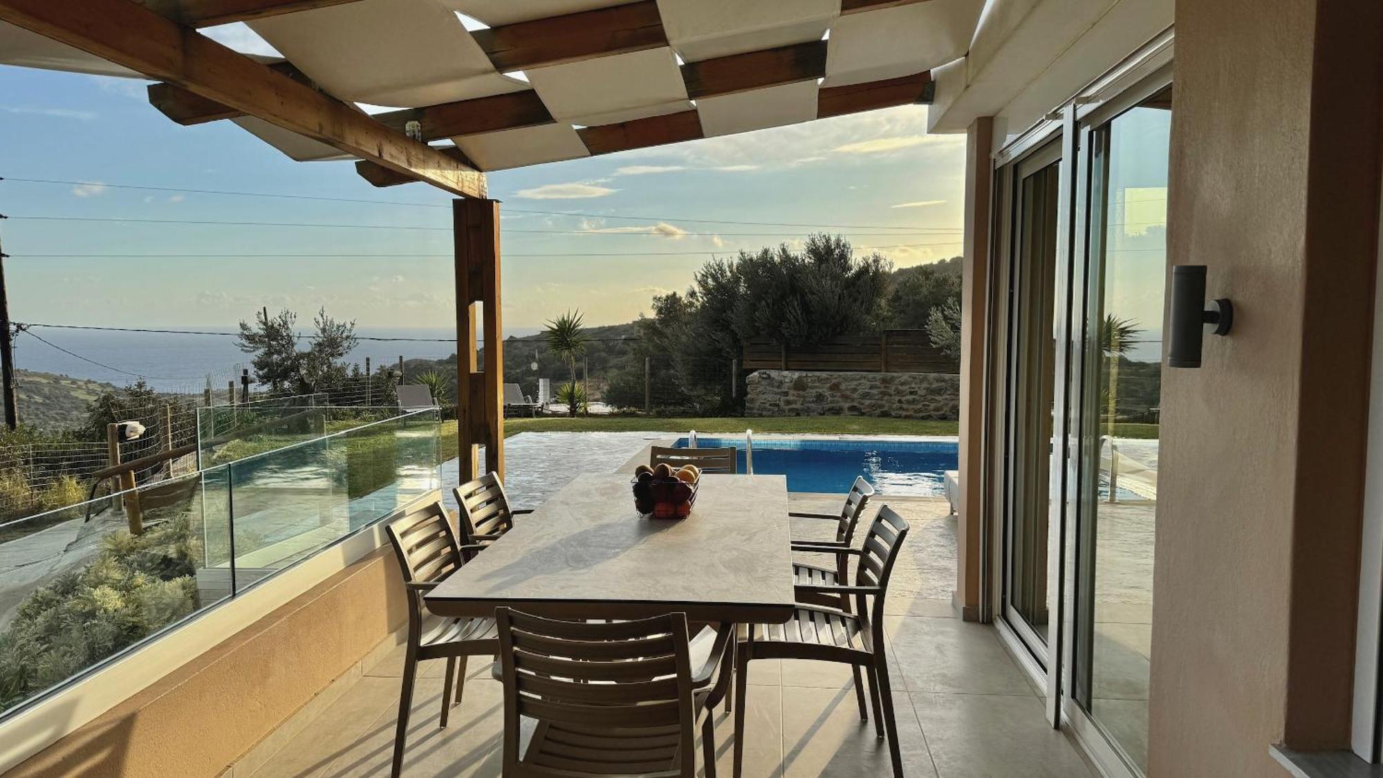 Villa Michael Triopetra Private Villa, Private Swimming Pool, Garden, Panoramic Sunset Bagian luar foto