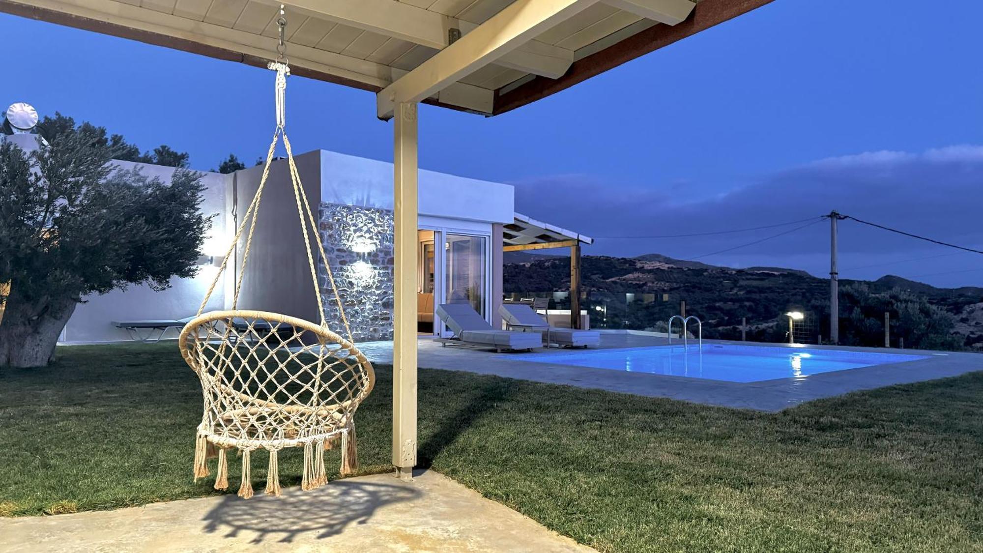 Villa Michael Triopetra Private Villa, Private Swimming Pool, Garden, Panoramic Sunset Bagian luar foto