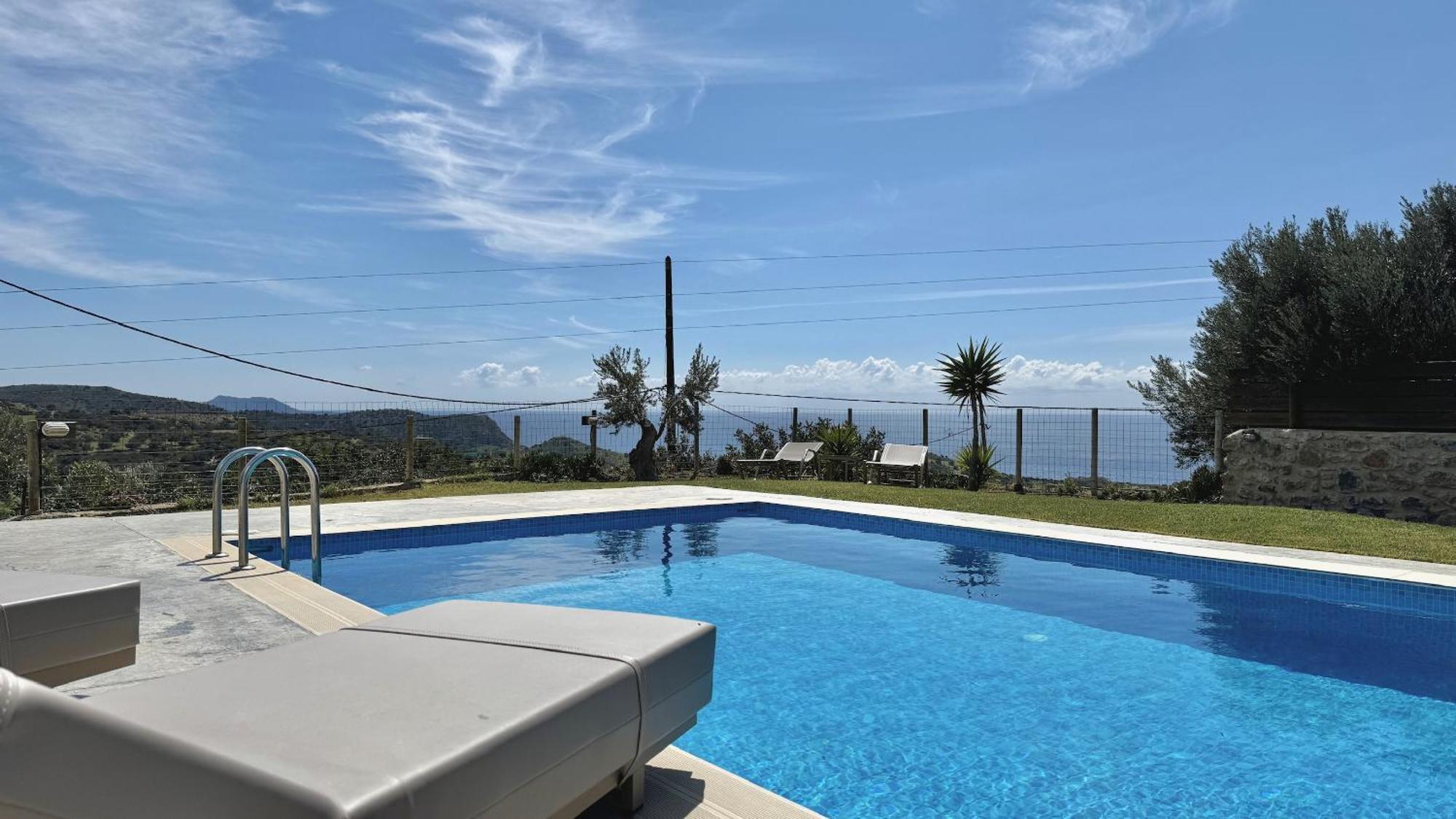 Villa Michael Triopetra Private Villa, Private Swimming Pool, Garden, Panoramic Sunset Bagian luar foto