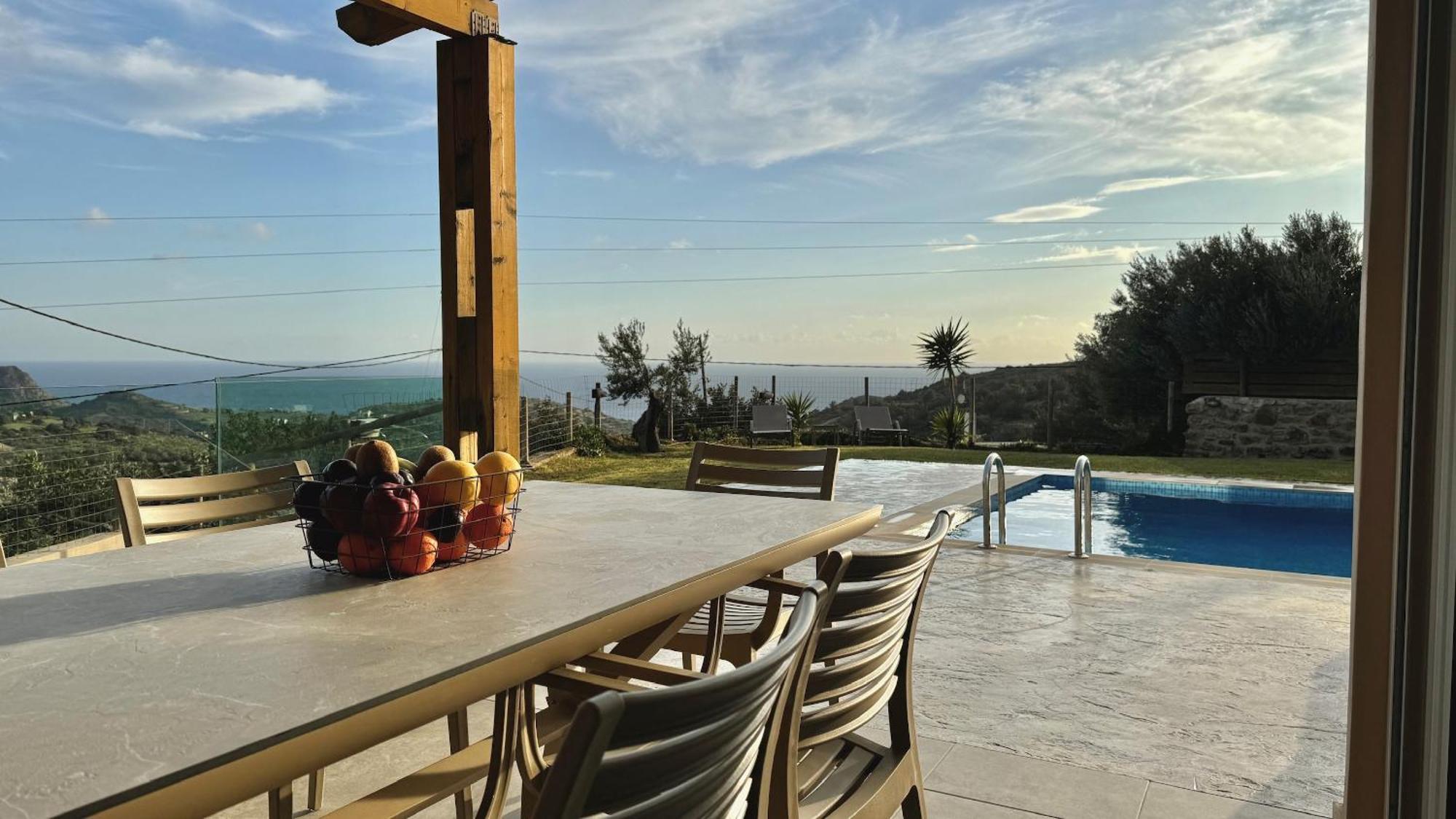 Villa Michael Triopetra Private Villa, Private Swimming Pool, Garden, Panoramic Sunset Bagian luar foto
