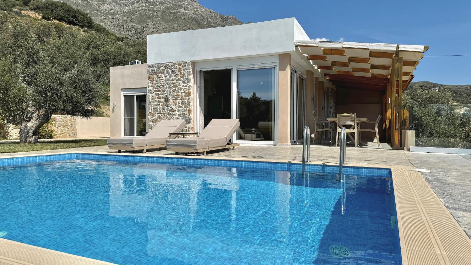 Villa Michael Triopetra Private Villa, Private Swimming Pool, Garden, Panoramic Sunset Bagian luar foto